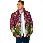 Personalised Broncos Rugby Christmas Padded Jacket Santa Rugby Mascot - Pine Wreath Festive