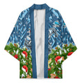 Personalised Sharks Rugby Christmas Kimono Santa Rugby Mascot - Pine Wreath Festive
