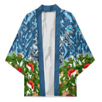 Personalised Sharks Rugby Christmas Kimono Santa Rugby Mascot - Pine Wreath Festive