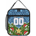Personalised Sharks Rugby Christmas Lunch Bag Santa Rugby Mascot - Pine Wreath Festive
