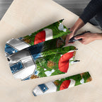 Personalised Sharks Rugby Christmas Umbrella Santa Rugby Mascot - Pine Wreath Festive