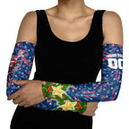 Personalised Newcastle Knights Rugby Christmas Arm Sleeves Santa Rugby Mascot - Pine Wreath Festive