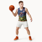 Personalised Newcastle Knights Rugby Christmas Basketball Jersey Santa Rugby Mascot - Pine Wreath Festive