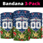 Personalised Newcastle Knights Rugby Christmas Neck Gaiter Santa Rugby Mascot - Pine Wreath Festive