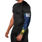 Personalised New Zealand Warriors Rugby Christmas Arm Sleeves Santa Rugby Mascot - Pine Wreath Festive