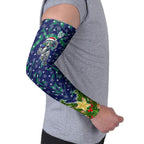 Personalised New Zealand Warriors Rugby Christmas Arm Sleeves Santa Rugby Mascot - Pine Wreath Festive