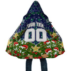 Personalised New Zealand Warriors Rugby Christmas Cloak Santa Rugby Mascot - Pine Wreath Festive