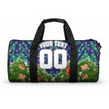 Personalised New Zealand Warriors Rugby Christmas Duffle Bag Santa Rugby Mascot - Pine Wreath Festive