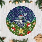 New Zealand Warriors Rugby Christmas Tree Skirt Santa Rugby Mascot - Pine Wreath Festive