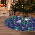 New Zealand Warriors Rugby Christmas Tree Skirt Santa Rugby Mascot - Pine Wreath Festive