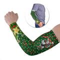 Personalised Rabbitohs Rugby Christmas Arm Sleeves Santa Rugby Mascot - Pine Wreath Festive