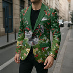 Personalised Rabbitohs Rugby Christmas Blazer Santa Rugby Mascot - Pine Wreath Festive