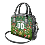 Personalised Rabbitohs Rugby Christmas Shoulder Handbag Santa Rugby Mascot - Pine Wreath Festive
