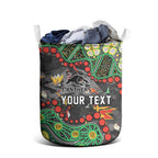 Personalized Penrith Panthers Laundry Basket Aboriginal Pattern with Graffiti Style Design