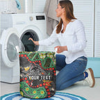 Personalized Penrith Panthers Laundry Basket Aboriginal Pattern with Graffiti Style Design