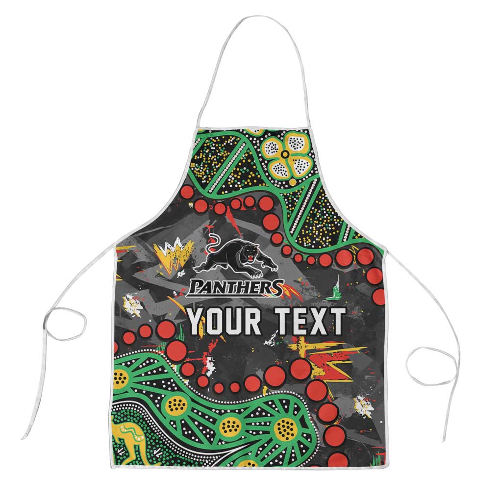 Personalized Penrith Panthers Apron Aboriginal Pattern with Graffiti Style Design