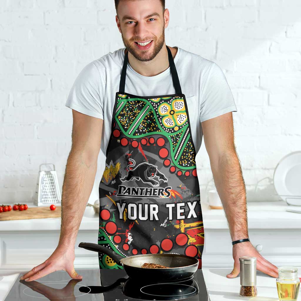 Personalized Penrith Panthers Apron Aboriginal Pattern with Graffiti Style Design