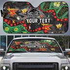 Personalized Penrith Panthers Auto Sun Shade Aboriginal Pattern with Graffiti Style Design