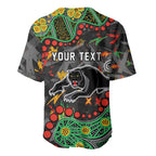 Personalized Penrith Panthers Baseball Jersey Aboriginal Pattern with Graffiti Style Design