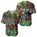 Personalized Penrith Panthers Baseball Jersey Aboriginal Pattern with Graffiti Style Design