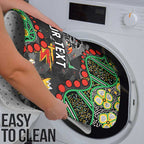 Personalized Penrith Panthers Bathroom Set Aboriginal Pattern with Graffiti Style Design