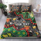 Personalized Penrith Panthers Bedding Set Aboriginal Pattern with Graffiti Style Design