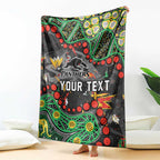 Personalized Penrith Panthers Blanket Aboriginal Pattern with Graffiti Style Design