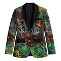 Personalized Penrith Panthers Blazer Aboriginal Pattern with Graffiti Style Design