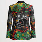 Personalized Penrith Panthers Blazer Aboriginal Pattern with Graffiti Style Design