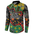 Personalized Penrith Panthers Button Sweatshirt Aboriginal Pattern with Graffiti Style Design