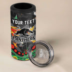 Personalized Penrith Panthers 4 in 1 Can Cooler Tumbler Aboriginal Pattern with Graffiti Style Design