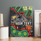 Personalized Penrith Panthers Canvas Wall Art Aboriginal Pattern with Graffiti Style Design