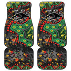 Personalized Penrith Panthers Car Mats Aboriginal Pattern with Graffiti Style Design