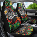Personalized Penrith Panthers Car Seat Cover Aboriginal Pattern with Graffiti Style Design