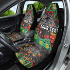 Personalized Penrith Panthers Car Seat Cover Aboriginal Pattern with Graffiti Style Design