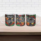 Personalized Penrith Panthers Ceramic Mug Aboriginal Pattern with Graffiti Style Design