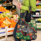 Personalized Penrith Panthers Grocery Bag Aboriginal Pattern with Graffiti Style Design