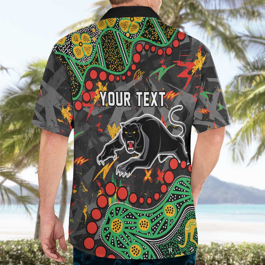 Personalized Penrith Panthers Hawaiian Shirt Aboriginal Pattern with Graffiti Style Design