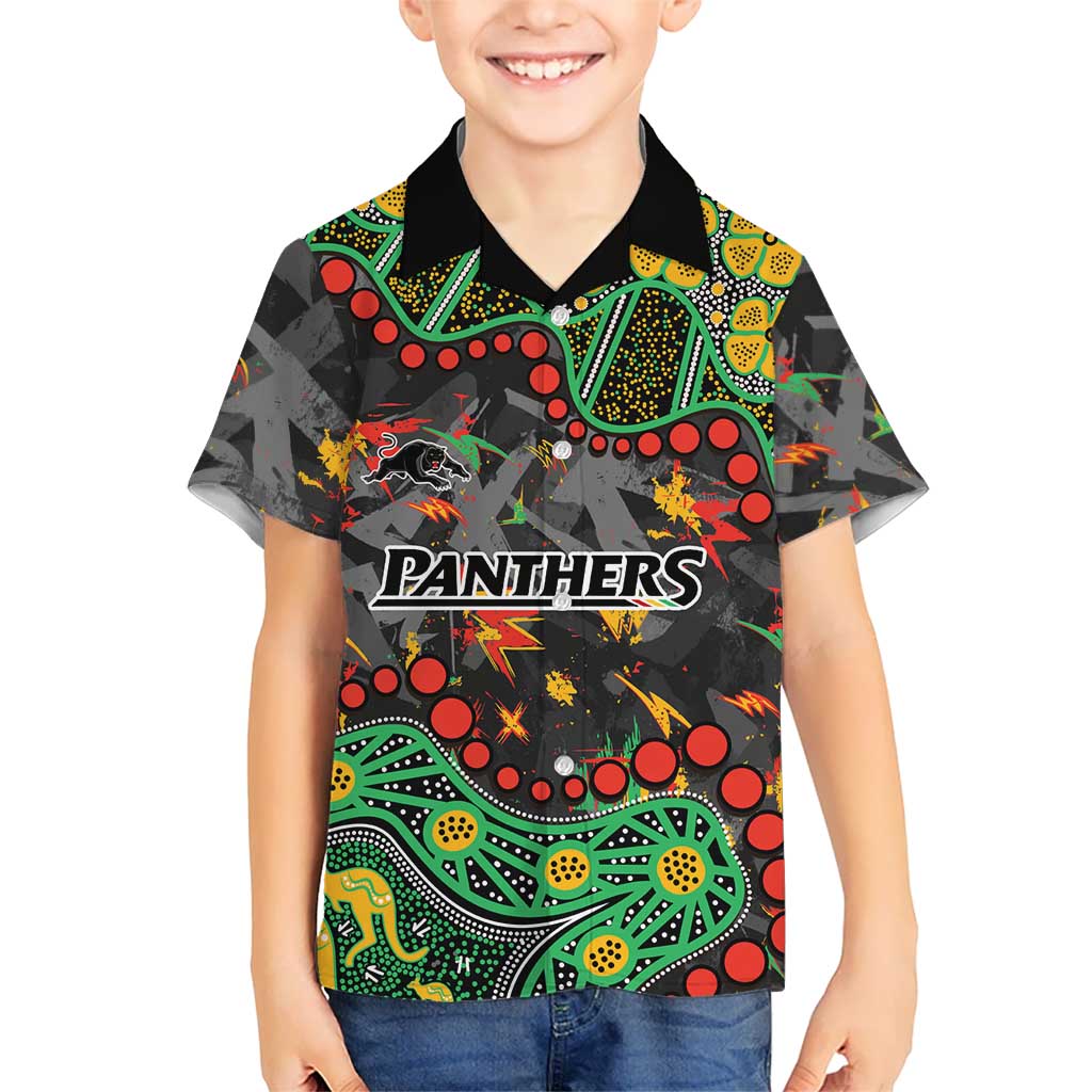 Personalized Penrith Panthers Hawaiian Shirt Aboriginal Pattern with Graffiti Style Design