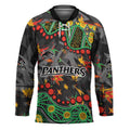 Personalized Penrith Panthers Hockey Jersey Aboriginal Pattern with Graffiti Style Design