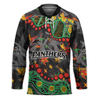 Personalized Penrith Panthers Hockey Jersey Aboriginal Pattern with Graffiti Style Design
