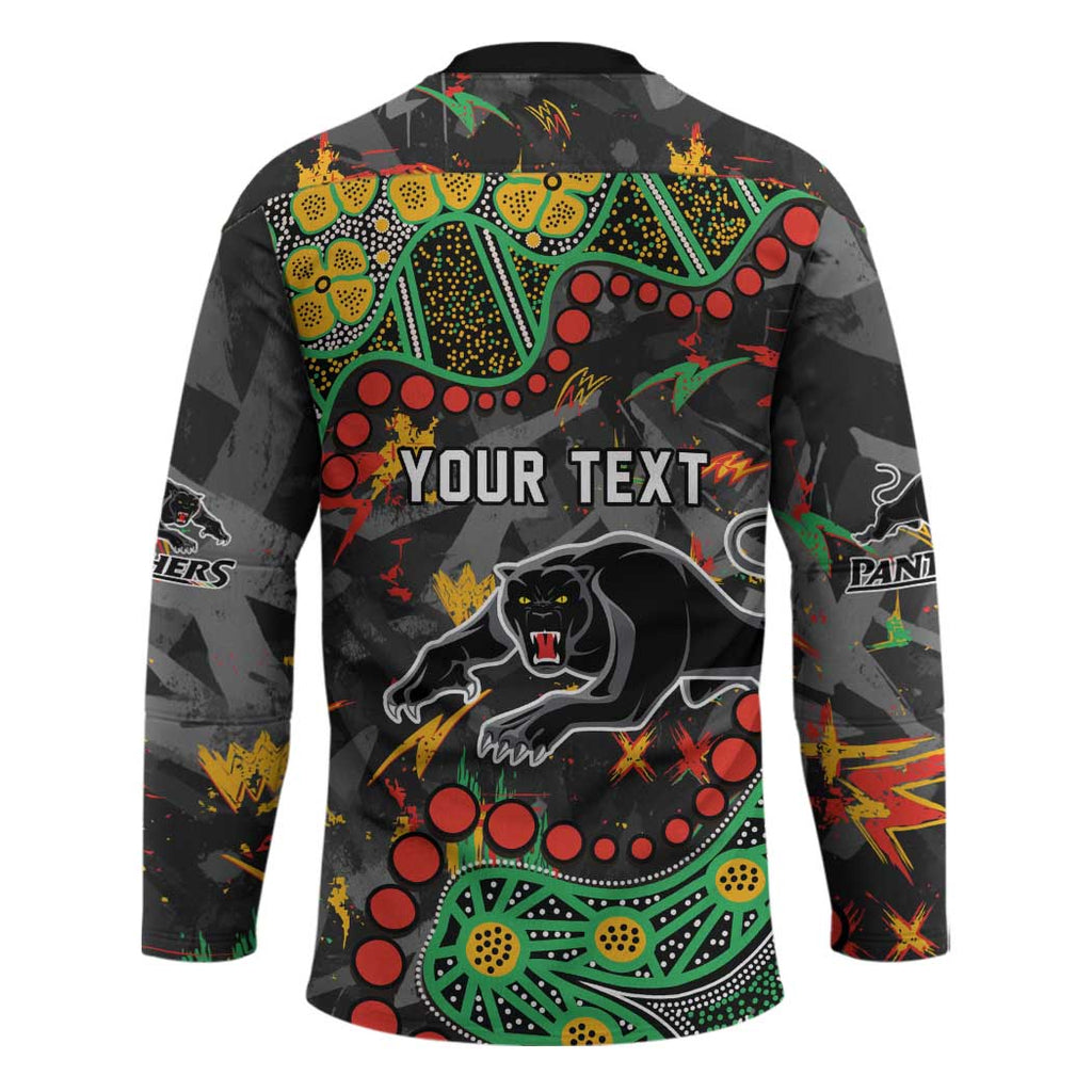 Personalized Penrith Panthers Hockey Jersey Aboriginal Pattern with Graffiti Style Design