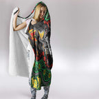 Personalized Penrith Panthers Hooded Blanket Aboriginal Pattern with Graffiti Style Design