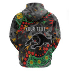 Personalized Penrith Panthers Hoodie Aboriginal Pattern with Graffiti Style Design