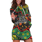 Personalized Penrith Panthers Hoodie Dress Aboriginal Pattern with Graffiti Style Design