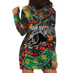 Personalized Penrith Panthers Hoodie Dress Aboriginal Pattern with Graffiti Style Design