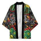 Personalized Penrith Panthers Kimono Aboriginal Pattern with Graffiti Style Design