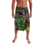 Personalized Penrith Panthers Lavalava Aboriginal Pattern with Graffiti Style Design