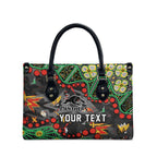 Personalized Penrith Panthers Leather Bag Aboriginal Pattern with Graffiti Style Design
