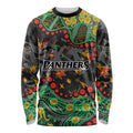 Personalized Penrith Panthers Long Sleeve Shirt Aboriginal Pattern with Graffiti Style Design